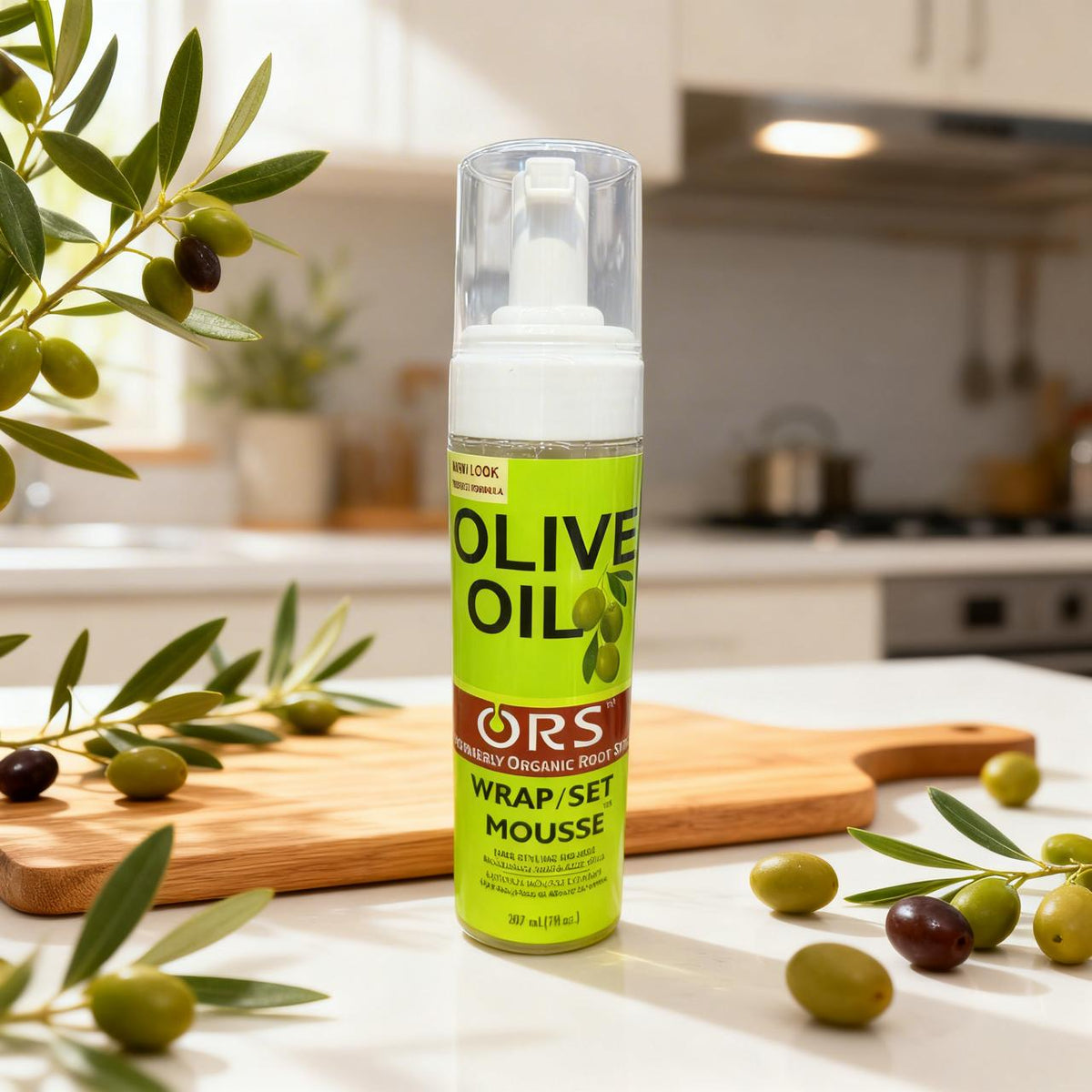 Olive Oil Hold & Shine Wrap/Set Mousse