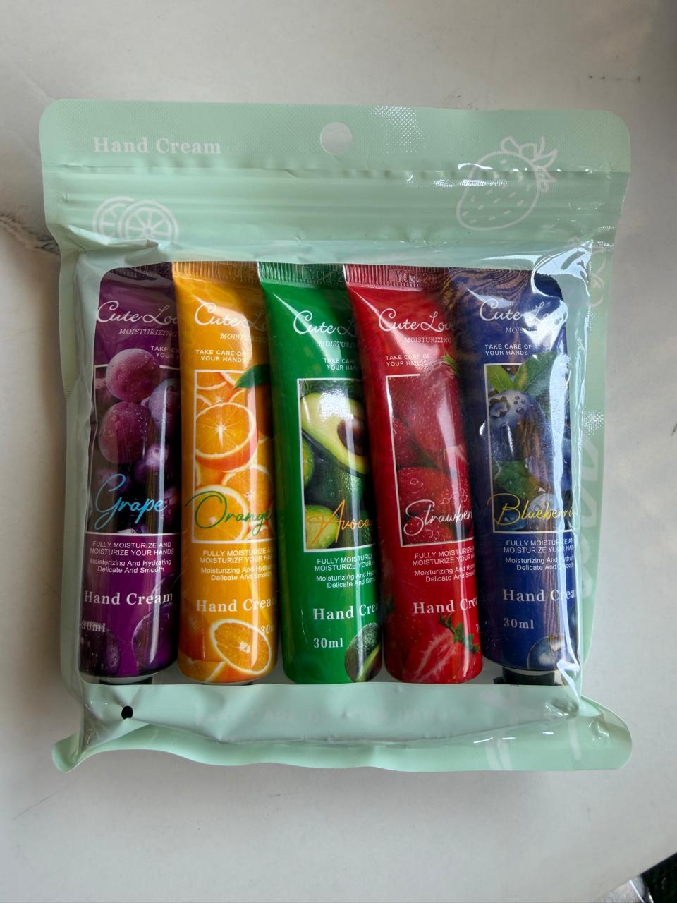 Five 30ml Fruit-Scented Hand Creams