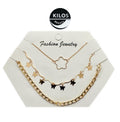 Layered Necklace & Bracelet Combination