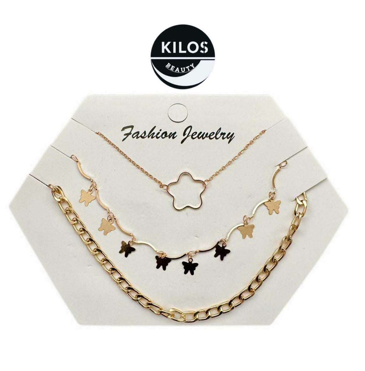 Layered Necklace & Bracelet Combination