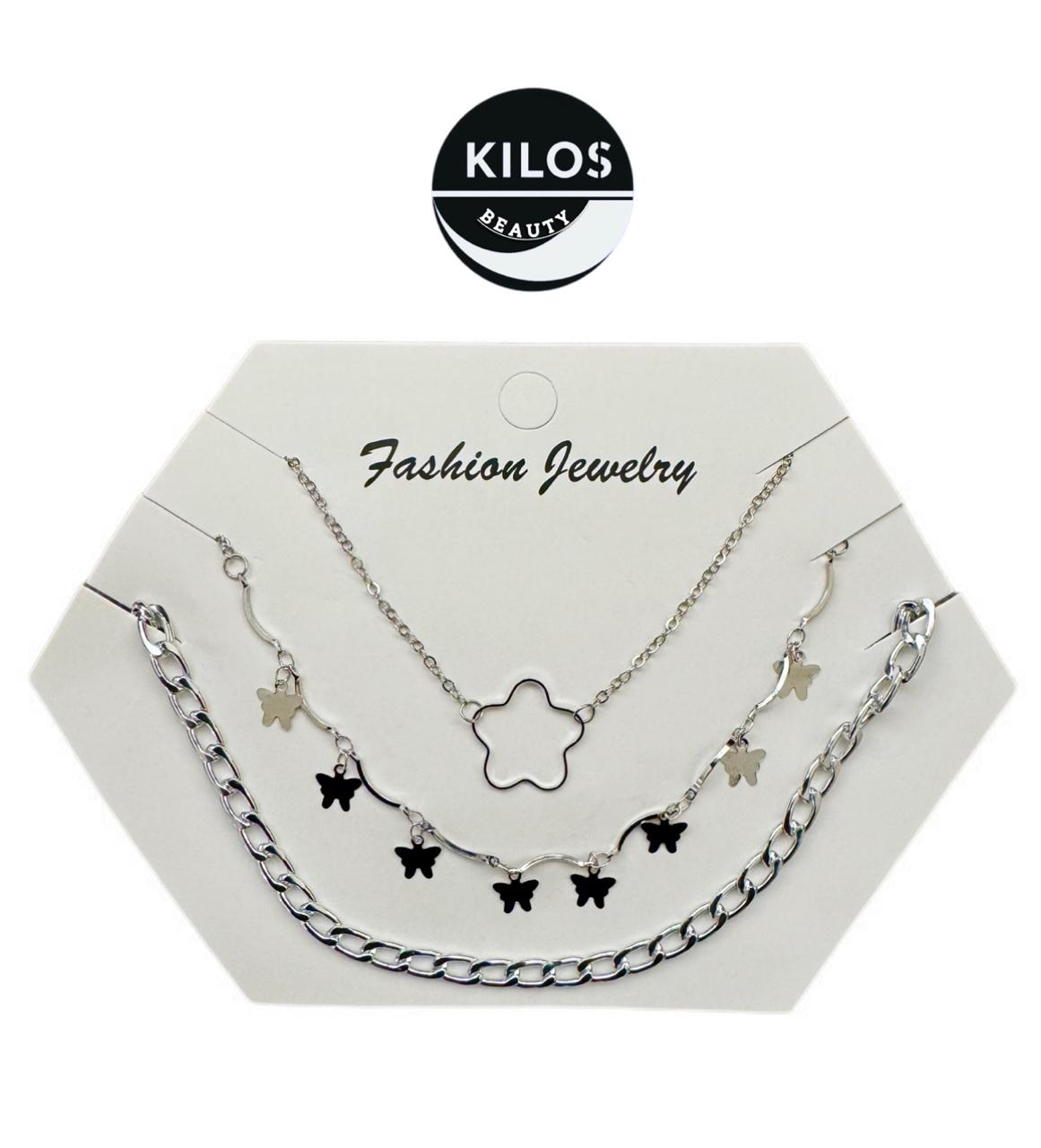 Layered Necklace & Bracelet Combination