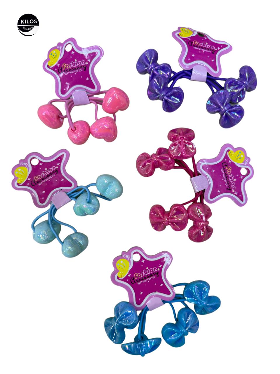 Colorful Twin Bead Ponytailers