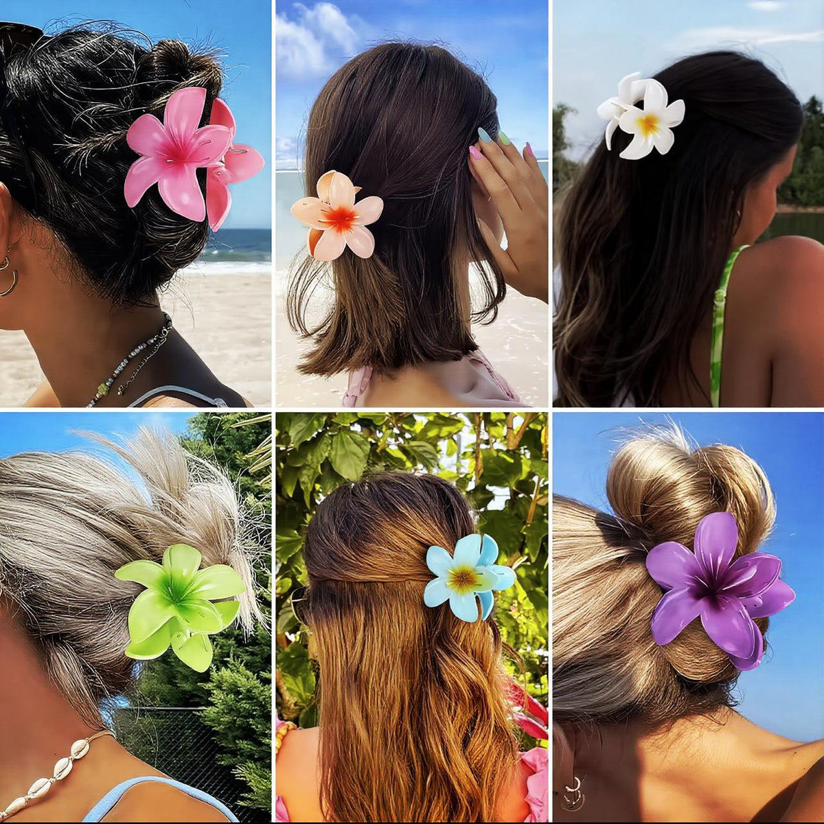 Frangipani Hair Claw Clip
